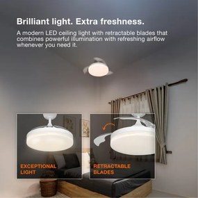 Osram - Lampă LED reglabilă cu ventilator LEVECHE LED/36W/230V 3000/4000/6500K + telecomandă
