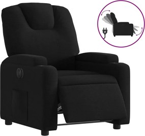 vidaXL Fotoliu rabatabil electric, negru, material textil