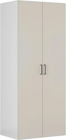 Dulap FLEX, casmir/alb, PAL, cu 2 usi, 100x66x240 cm