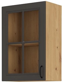 Dulap superior de bucătărie Sheila 40 GS 72 1F (stejar artisan + grafit). 1040896