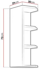 Raft superior de bucătărie Vintageline 30 G 72 ZAK (stejar artisan) . 1103359