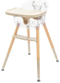 Scaun de masă pentru copii Baby Mix Ingridwooden, bej
