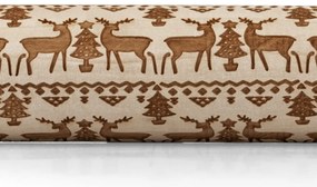 Sucitor din lemn Toro cu decor de ren,  38 cm