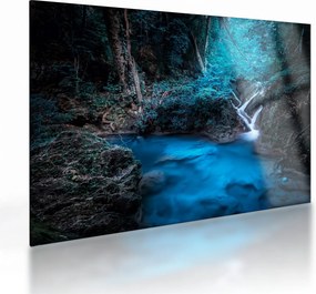 Tablou pe sticlă - Noaptea magică în pădurea tropicală (70x50 cm)