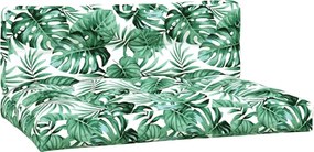 vidaXL Perne de paleți, 2 buc., model cu frunze, textil