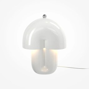 Veioza decorativa LED din ceramica Hope alb lucios