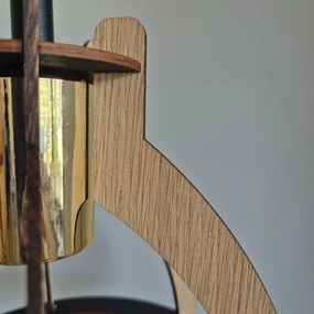 Lustră aplicată LANDO 1xE27/15W/230V stejar