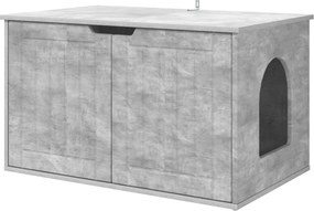 vidaXL Casa pentru pisici Beton 85 x 55 x 50,5 cm Lemn compozit