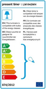 Veioză cu structură metalică Leitmotiv Fit, alb