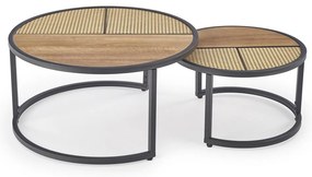 Masa de cafea Garmin, stejar auriu/negru