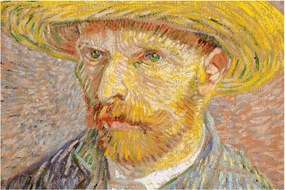 Tablou - Vincent van Gogh, Self-Portrait with a Straw Hat (The Potato Peeler), reproducere (90x60 cm)