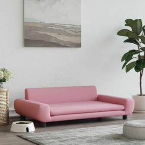 vidaXL Pat de câini, roz, 100x54x33 cm, catifea