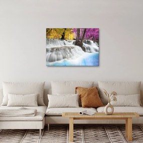 Tablou cu Erawan cascadă în pădure (70x50 cm)