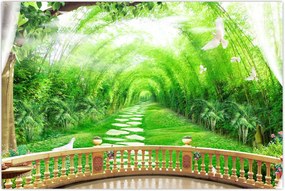 Tablou - Privire la grădina tropicală (90x60 cm)