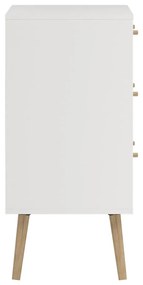 Comodă albă joasă 99x82 cm Bodo – Tvilum
