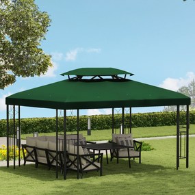 Outsunny Prelata pentru Foisor 4x3 m cu 2 Niveluri
