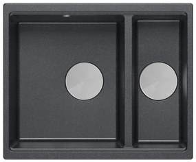 Chiuveta din granit Logan 150 negru metalic