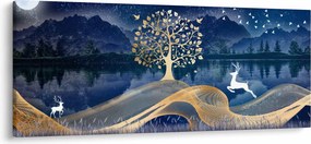 Tablou - Cerbi în luna plină (120x50 cm)