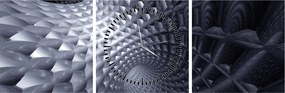 Tablou - Abstract 3D (cu ceas) (90x30 cm)