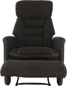 Fotoliu pentru relaxare, material textil ciocolatiu, KOMFY