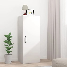vidaXL Dulap perete suspendat alb lucios 34,5x34x90cm lemn prelucrat
