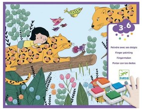 Set creativ pentru colorat cu degetele Djeco Nature