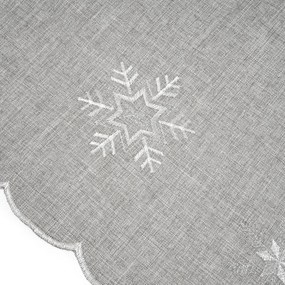 Față de masă de Crăciun Fulgii de zăpadă gri , 35x 160 cm, 35 x 160 cm