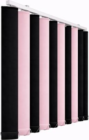 Jaluzele verticale blackout 2 culori negru / roz – Stella 8270 / 8100