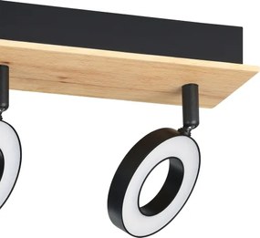 Eglo 901204 - Spot LED RIELVES 3xLED/4,2W/230V negru/maro