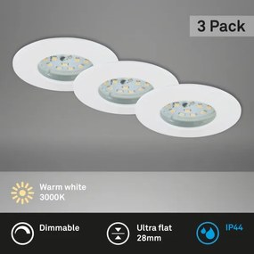 SET 3x corp de iluminat LED încastrat pentru baie Briloner 7231-036 LED/5,5W/230V IP44