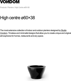 Ghiveci plante design decorativ modern exterior / interior HIGH CENTRE 60x38cm