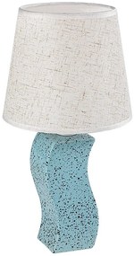 Lampa de masa ceramica albastru abajur bej Dayami