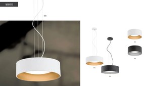 Plafoniera moderna design circular MOHITO negru/argintiu