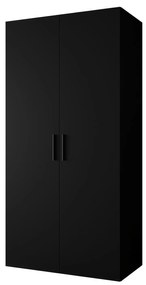 Dulap de haine 100 cm Borry 1 (Negru + Negru). 1125750