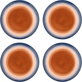 Farfurii albastre/portocalii 4 buc. pentru desert din gresie ø 20,5 cm Tatum – Bloomingville