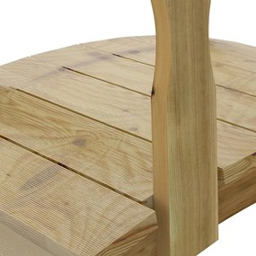 Pod de gradina cu balustrada, lemn masiv pin tratat 110 x 74 x 105 cm, cu balustrada