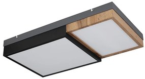 Globo 67286-30 - Plafonieră LED GUNDI 30W/230V, maro/negru