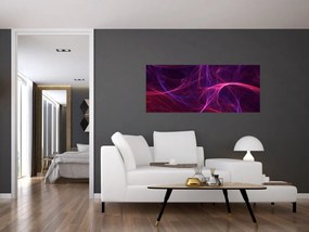 Tabloul abstract cu linii curbe (120x50 cm)