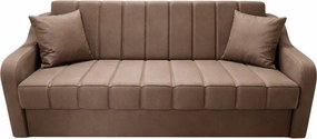 Canapea ALEX extensibila, 3 locuri, cu lada de depozitare, stofa maro, 220x90x90 Maro