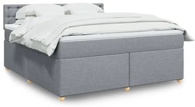 vidaXL Pat continental, gri deschis, 180x200 cm, material textil