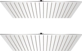 vidaXL Cap de duș tip ploaie, 2 buc., 50 x 50 cm, oțel inoxidabil