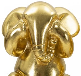 Set 3 statuete aurii din polirasina, ø 15,5 cm, Elephant Mauro Ferreti