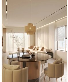 Lustră pe cablu MAXLIGHT P0586 LABRIZ 1xE27/15W/230V d. 35 cm bej