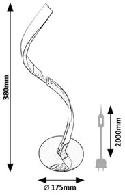 Lampă LED de masă Rabalux 74211 AZULA LED/3W/230V 4000K crom