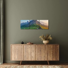 Tablou - Dolomiți (cu ceas) (90x30 cm)