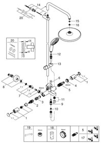 GROHE 269882431 - Sistem de duș VITALIO START SYSTEM 250 390 mm negru