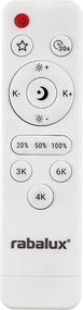 Rabalux 71413 - Lampă de tavan LED dimabilă CORLET 23W/230V 3000-6500K diam. 38,5 cm albă + telecomandă