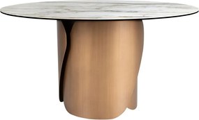 Masa rotunda design LUX Porcelain Marble 140cm