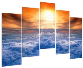 Tablou modern - soarele deasupra norilor (125x90cm)