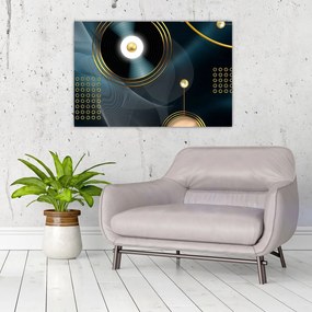 Tablou - Cercuri aurii (90x60 cm)